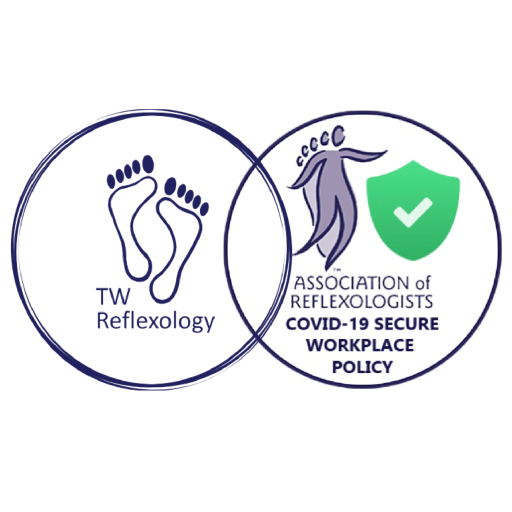 The AoR and TW Reflexology COVID 19 Secure Workplace Policy logos
